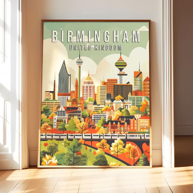 Birmingham United Kingdom Poster Art Print, City  (Creator Uploaded)