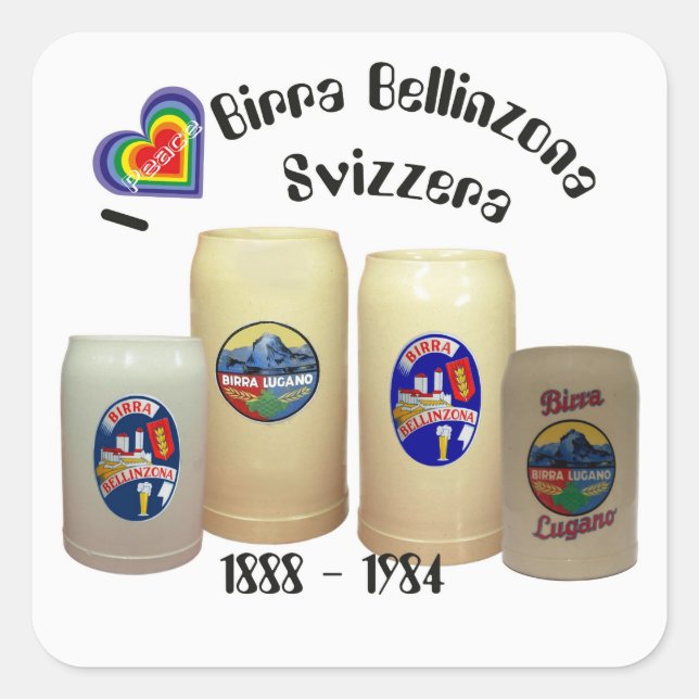 Birra Bellinzona, Bellinzona Aufkleber Square Sticker (Front)