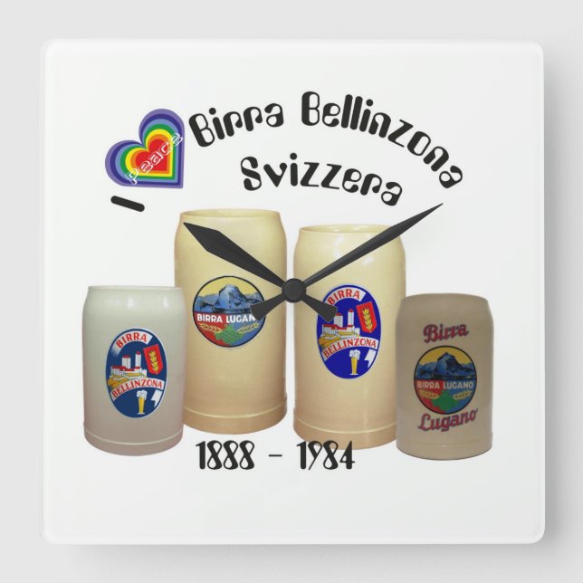 Birra Bellinzona Svizzera Square Wall Clock (Front)