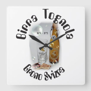 Birra Tognola Grono Svizra Square Wall Clock