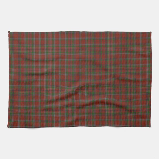 Birral Clan Tartan (Burrell, Birrell) Tea Towel (Horizontal)