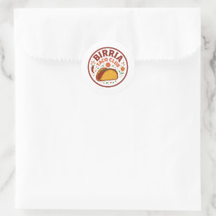 Birria Taco Club Funny Food Lover Sticker