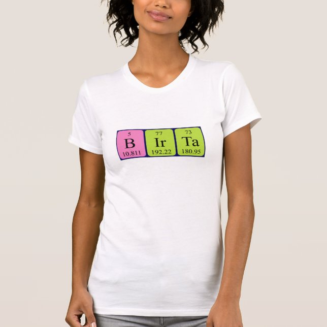 Birta periodic table name shirt (Front)