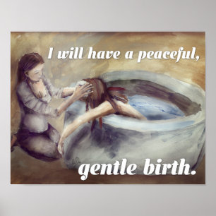 Birth Affirmation Poster - "Gentle birth"
