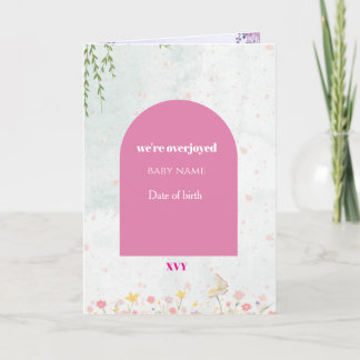 BIrth annoucement card