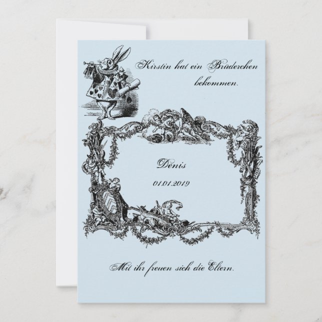Birth announcement card (Front)