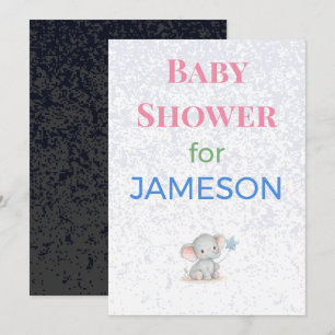 Birth Announcement Card Diaper Raffle   Elegant