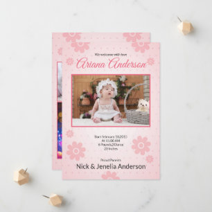 Birth Announcement Card Template
