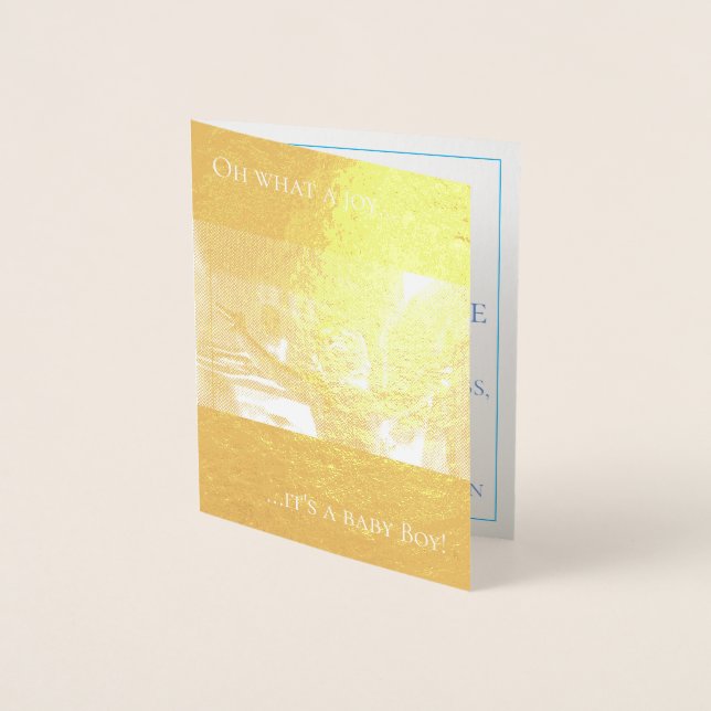 Birth announcement card with baby (Front)