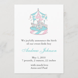 Birth Announcement - Carousel