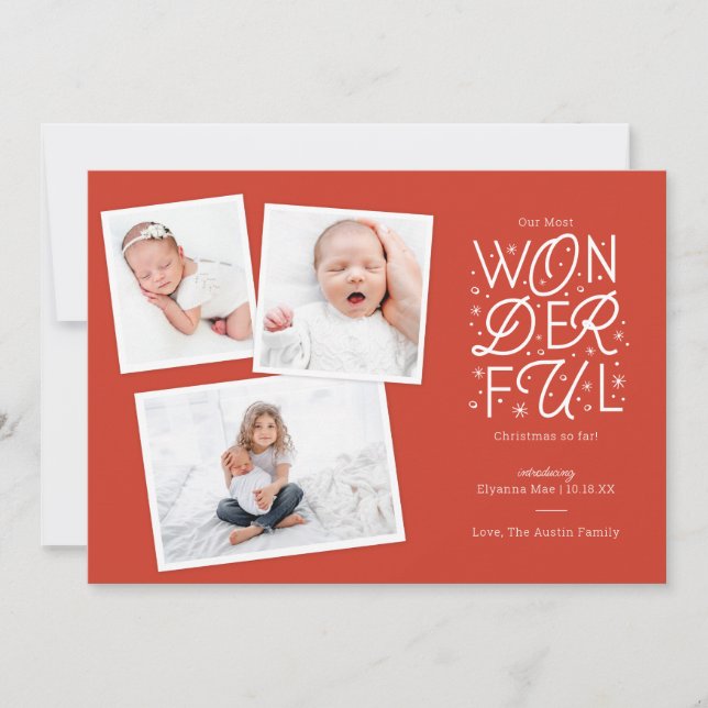 Birth Announcement Christmas Card (Front)