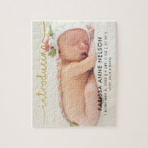 Birth Announcement Custom Baby Photo Keepsake Gift