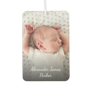 Birth Announcement Custom Newborn Baby Photo  Car Air Freshener
