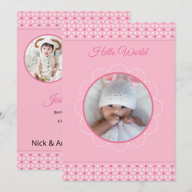 Birth Announcement Flyer Template (Front/Back)