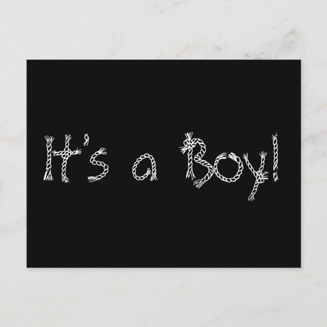 Birth Announcement "It's a, Boy!" (Front)