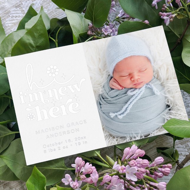 Birth Announcement Photo Collage | I'm New Here (Creator Uploaded)