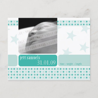 BIRTH ANNOUNCEMENT :: sherbet - boy4 Postcard