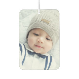 Birth Announcement with Custom Newborn Baby Photo Car Air Freshener