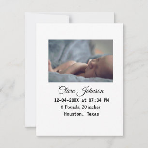 Birth announcements add photo date time place deta