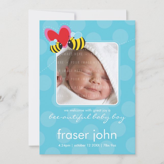BIRTH ANNOUNCEMENTS :: bee-autiful 1P (Front)