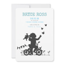 BIRTH ANNOUNCEMENTS Boy with bike