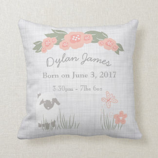 Birth Baby Pillow Lamb Boy Girl Nursery