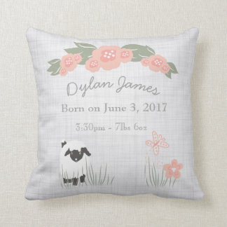 Birth Baby Pillow Lamb Boy Girl Nursery
