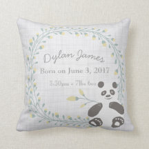 Birth Baby Pillow Panda Boy Girl Nursery