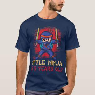 Birth Born Age 5 Years Old Samurai Japan Japanese T-Shirt