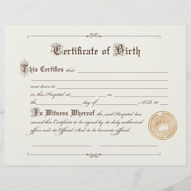 Birth Certificate Flyer (Front)