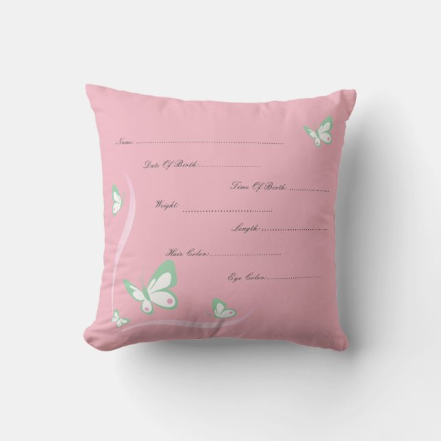 Birth Certificate Pillow (Front)