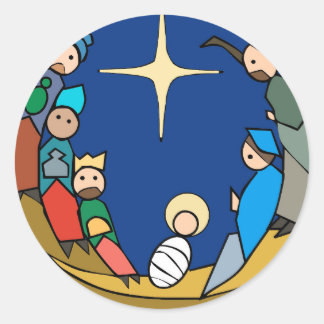 birth classic round sticker