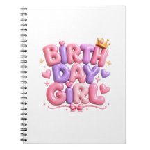 Birth Day Girl Balloon Letters PNG | Cute Pink Bir