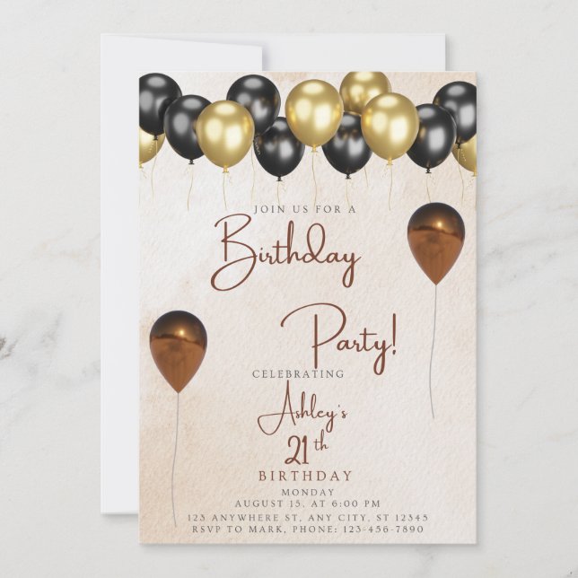 birth day party invitation (Front)
