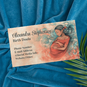 Birth Doula Mother Baby Art Natural Birthing Business Card