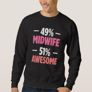 Birth Doula Proud Birth Worker Pregnancy Couch Mid Sweatshirt