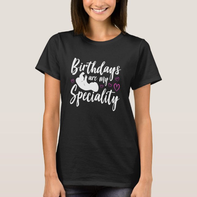 Birth Doula Proud Birth Worker Pregnancy Couch Mid T-Shirt (Front)