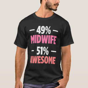 Birth Doula Proud Birth Worker Pregnancy Couch Mid T-Shirt