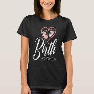 Birth Doula Proud Birth Worker Pregnancy Couch Mid T-Shirt