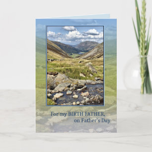 Birth Father on Father's Day, Mountain Landscape Card