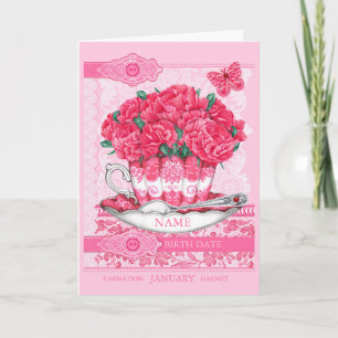 Birth Flower and Birthstone Word Game Card