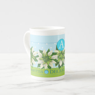 Birth Flower and Gem December Bone China Mug