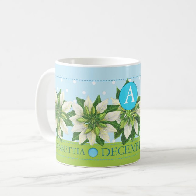 Birth Flower and Gem December Classic Mug (Front Left)