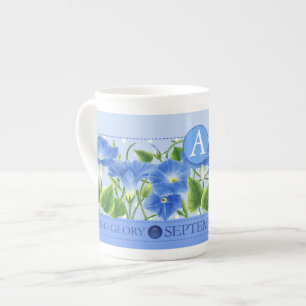 Birth Flower and Gem September Bone China Mug