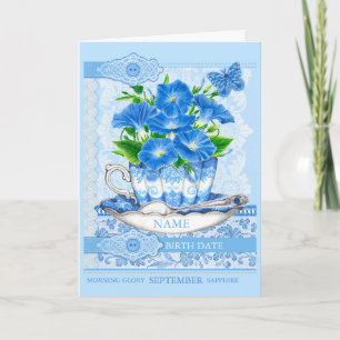 Birth Flower and Gem September Word Game Card