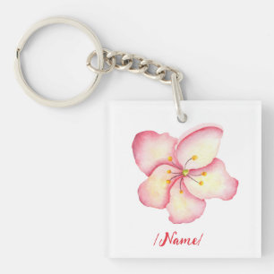 Birth Flower Apple tree Holiday gift Key Ring