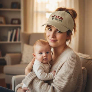 Birth Flower August Poppy MOM Embroidered Hat