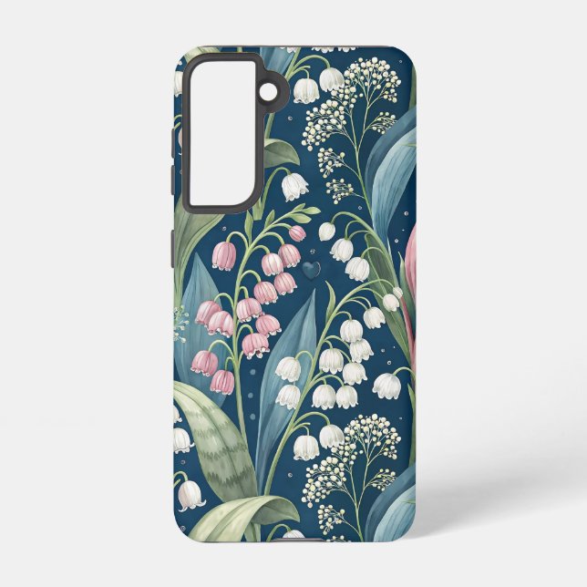 Birth Flower Botanical Design Samsung Galaxy S21 Case (Back)