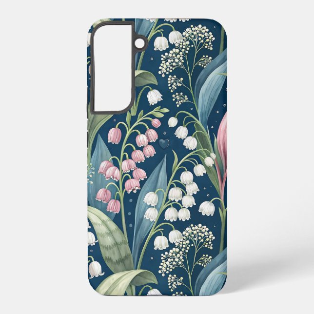 Birth Flower Botanical Design Samsung Galaxy S22+ Case (Back)