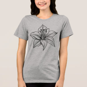Birth Flower Botanical Design Tri-Blend Shirt